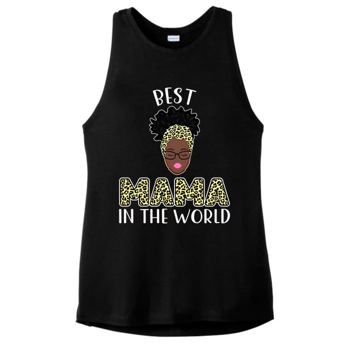 Best Mama In The World Grandma Gift Ladies Tri-Blend Wicking Tank