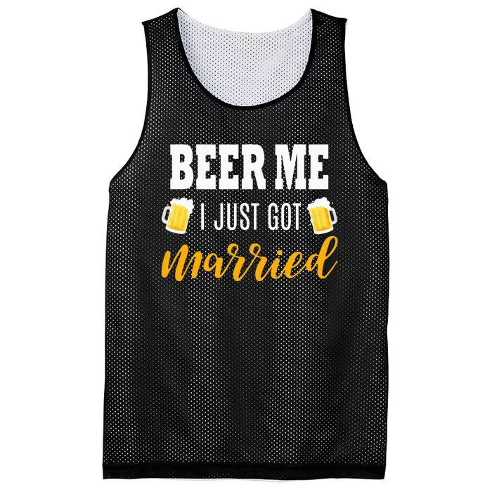 Beer Me I Just Got Married Wedding Mesh Reversible Basketball Jersey Tank