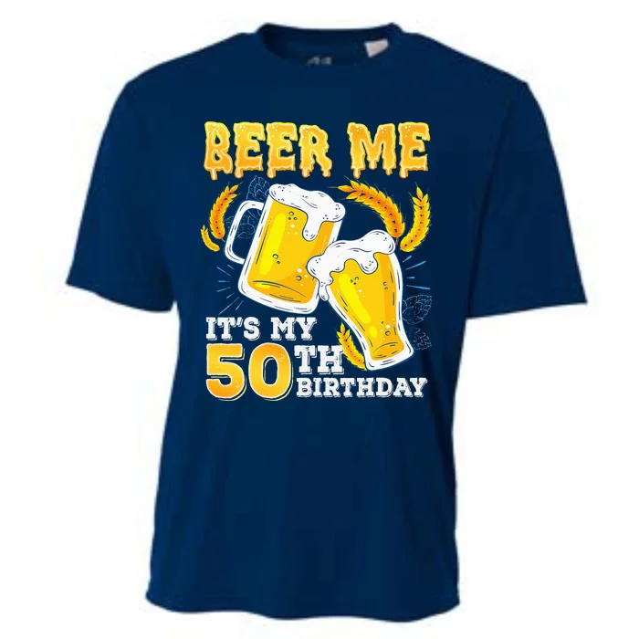 Beer Me Its My 50th Birthday Beer 50 Year Old Birthday Cooling Performance Crew T-Shirt