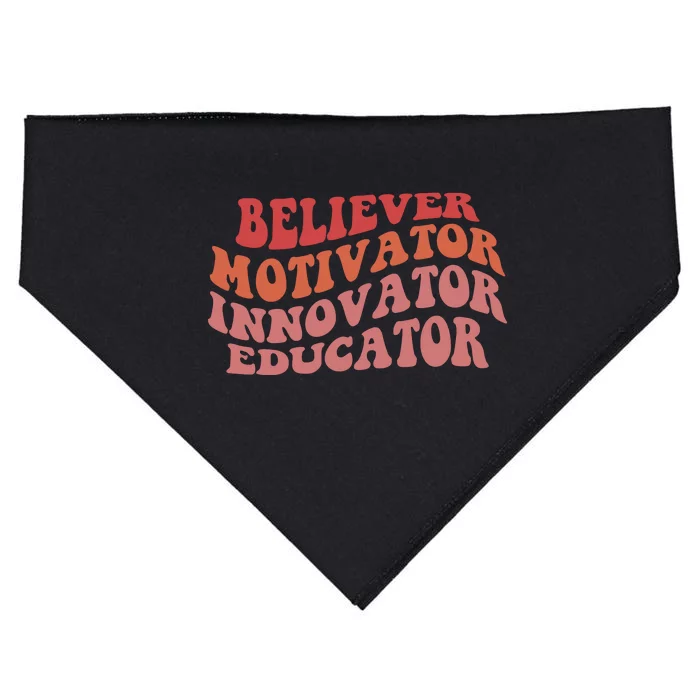 Believer Motivator Innovator Educator USA-Made Doggie Bandana