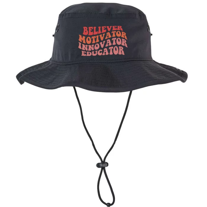 Believer Motivator Innovator Educator Legacy Cool Fit Booney Bucket Hat