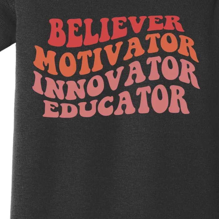 Believer Motivator Innovator Educator Baby Bodysuit