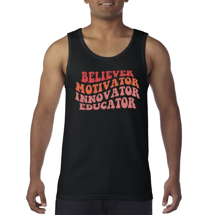 Believer Motivator Innovator Educator Tank Top