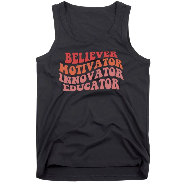 Believer Motivator Innovator Educator Tank Top