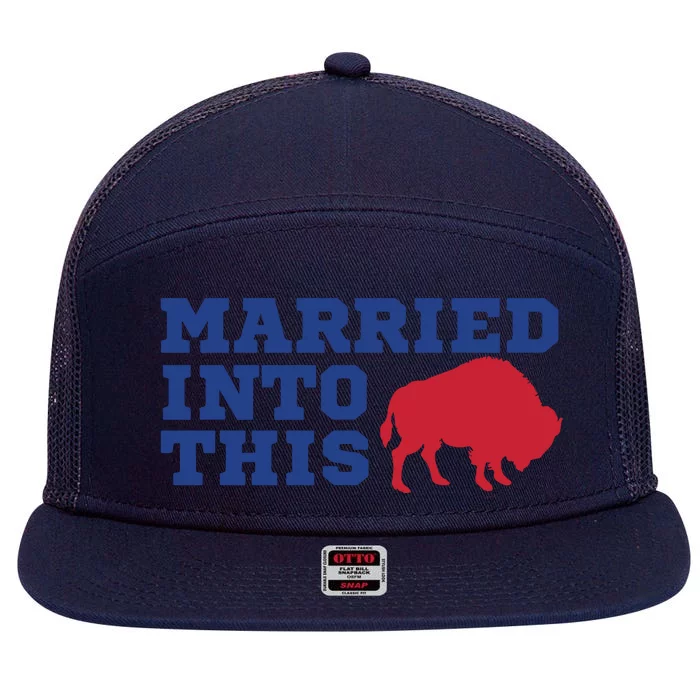 Buffalo Married Into This Express Delivery 7 Panel Mesh Trucker Snapback Hat