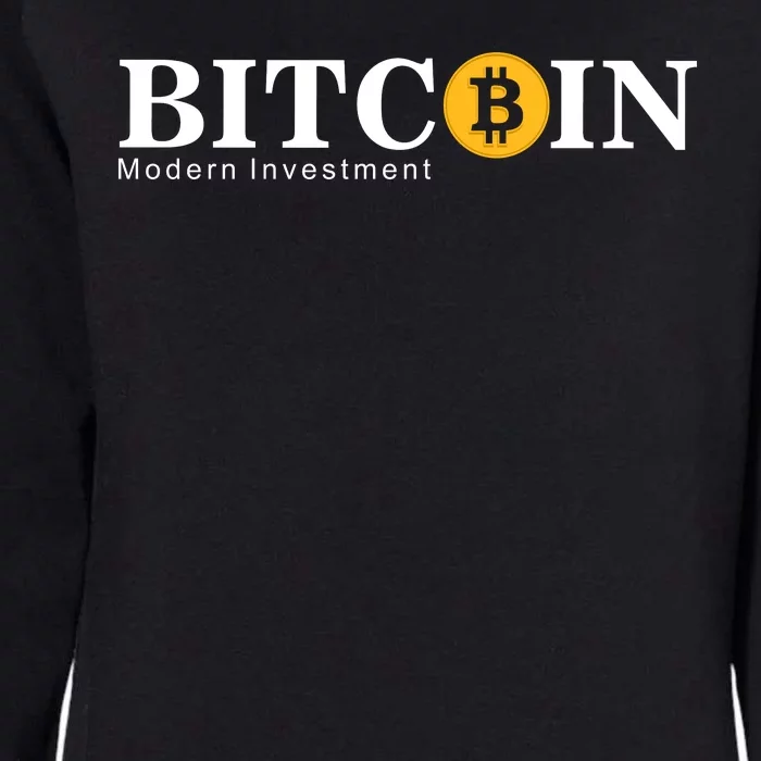 Bitcoin Modern Investment Womens California Wash Sweatshirt