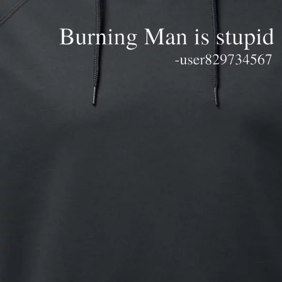 Burning Man Is Stupid Rave Edm Techno House Music Festival Performance Fleece Hoodie