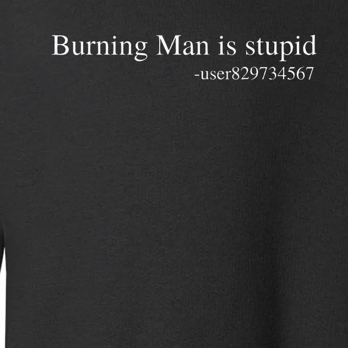 Burning Man Is Stupid Rave Edm Techno House Music Festival Toddler Sweatshirt