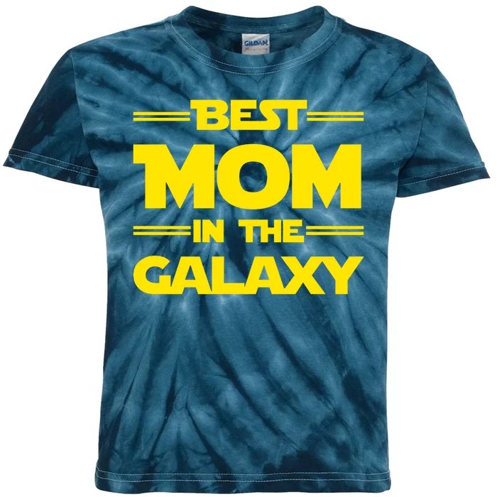 Best Mom In The Galaxy Kids Tie-Dye T-Shirt