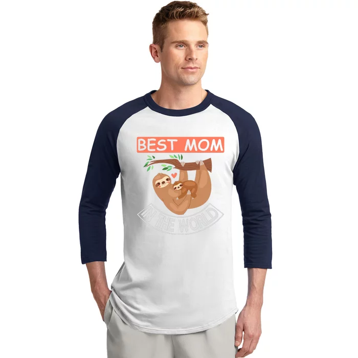 Best Mom In The World Baseball Sleeve Shirt