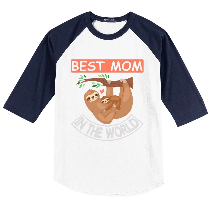 Best Mom In The World Baseball Sleeve Shirt