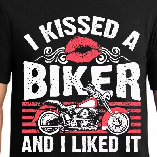 Bikers Motorcycling I Kissed A Biker And I Liked It Pajama Set