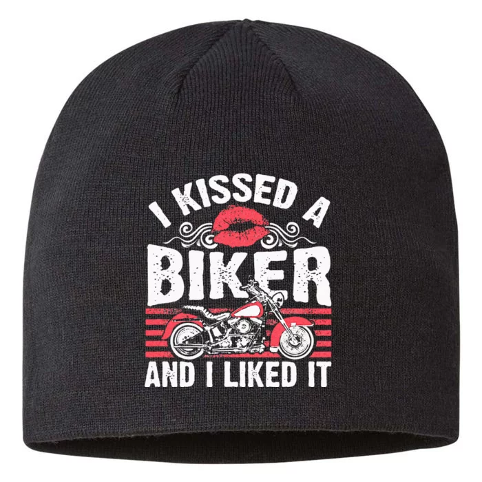 Bikers Motorcycling I Kissed A Biker And I Liked It 8 1/2in Sustainable Knit Beanie