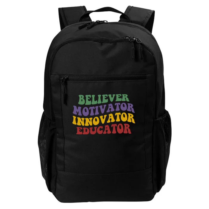 Believer Motivator Innovator Educator Daily Commute Backpack