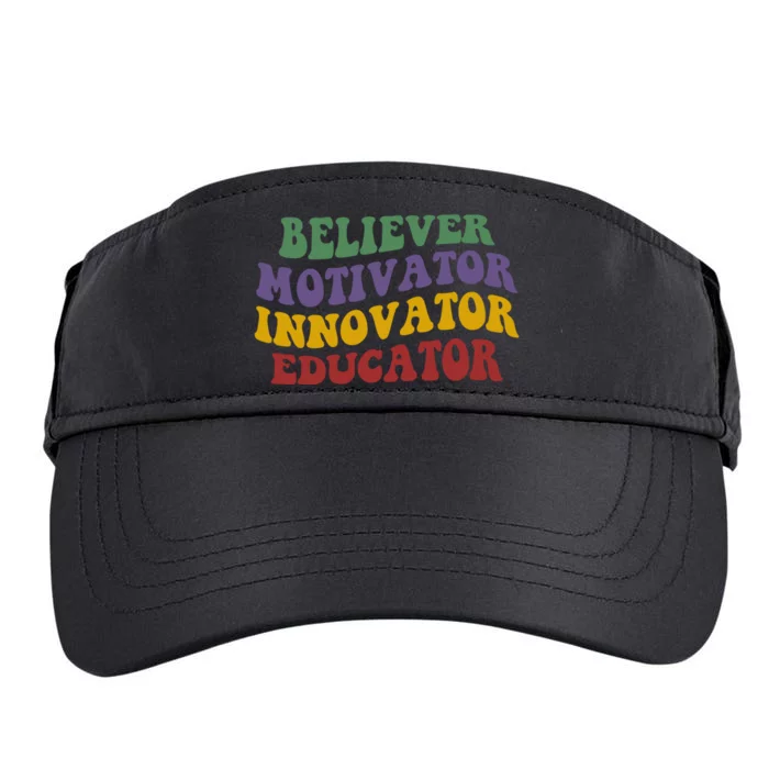 Believer Motivator Innovator Educator Adult Drive Performance Visor