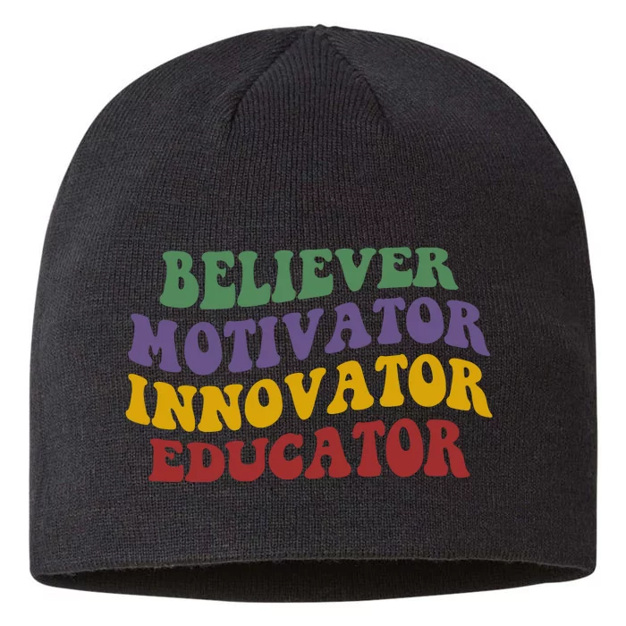 Believer Motivator Innovator Educator 8 1/2in Sustainable Knit Beanie