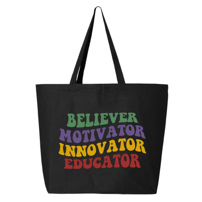 Believer Motivator Innovator Educator 25L Jumbo Tote