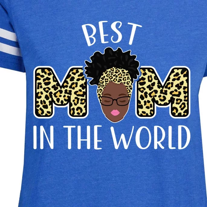 Best Mom In The World Grandma Gift Enza Ladies Jersey Football T-Shirt