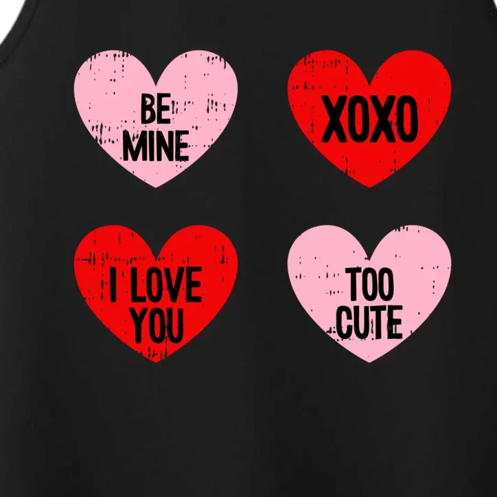 Be Mine I Love You Valentines Day Cute Vgiftday Heart Gift Performance Tank