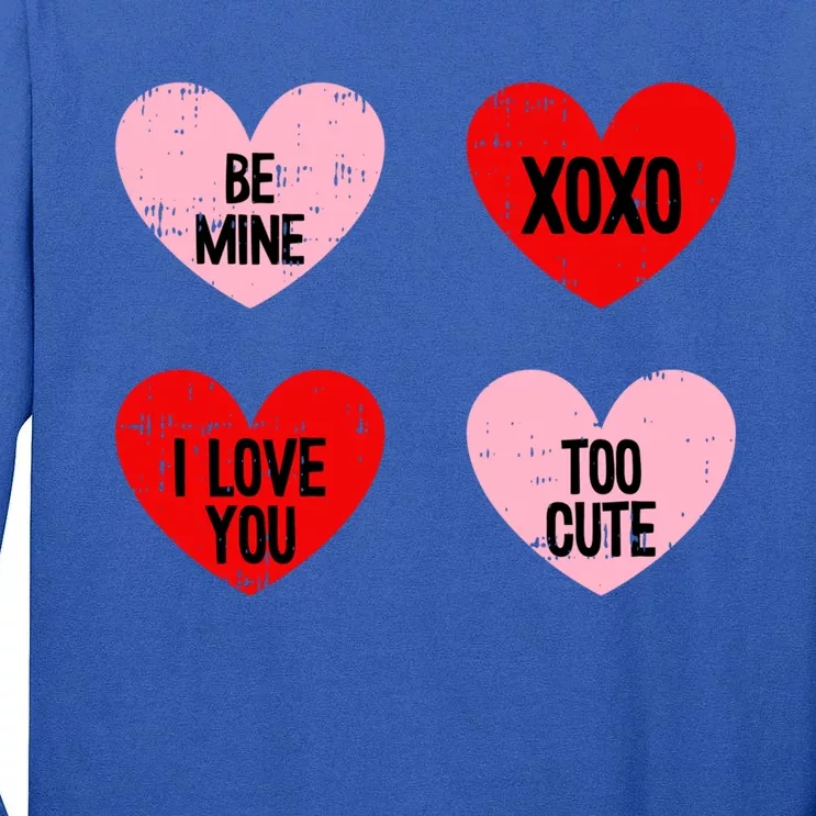 Be Mine I Love You Valentines Day Cute Vgiftday Heart Gift Tall Long Sleeve T-Shirt