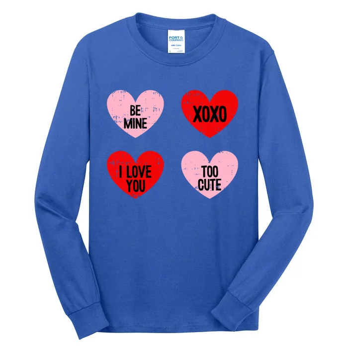 Be Mine I Love You Valentines Day Cute Vgiftday Heart Gift Tall Long Sleeve T-Shirt