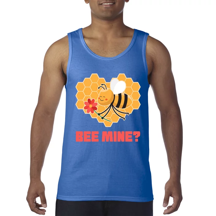 Bee Mine? I Valentine's Day Couples In Love Rotic Bees Cool Gift Tank Top