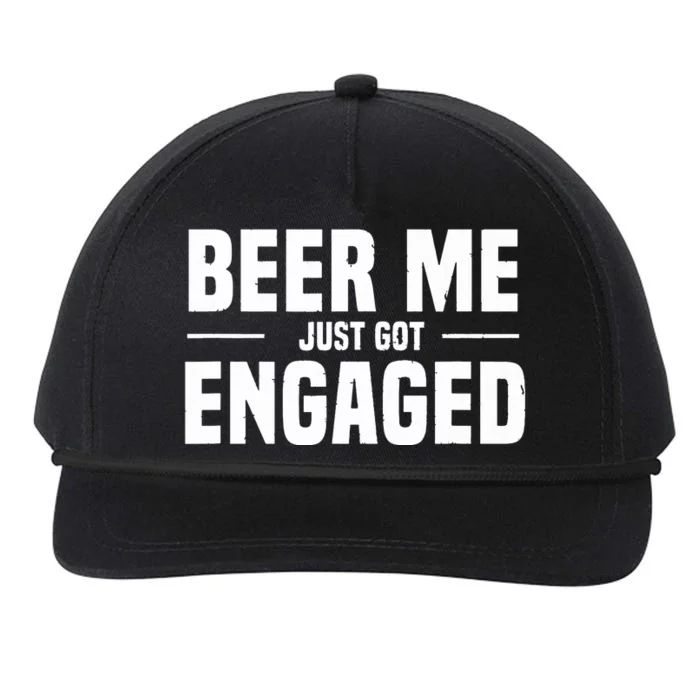 Beer Me I Just Got Engaged Funny Engagement Gift Snapback Five-Panel Rope Hat