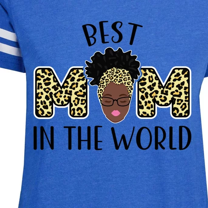 Best Mom In The World Grandmother Funny Gift Enza Ladies Jersey Football T-Shirt