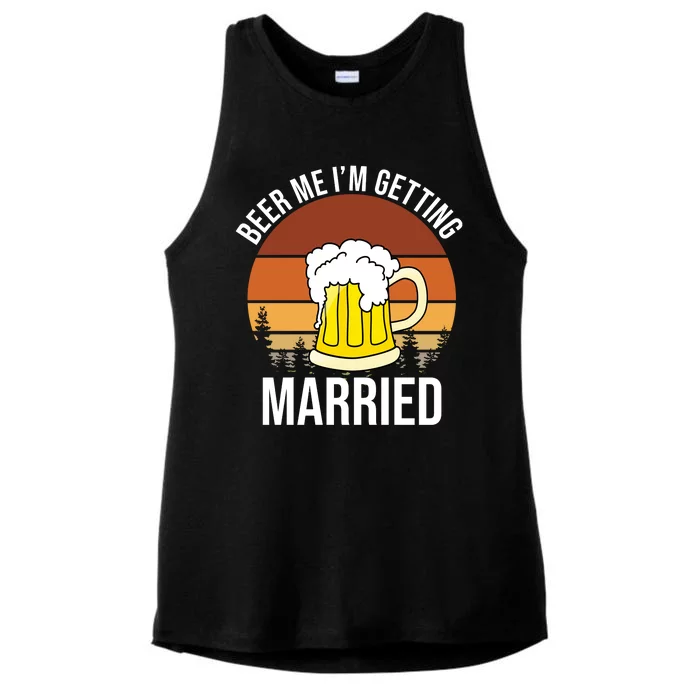 Beer Me I'm Getting Married Ladies Tri-Blend Wicking Tank