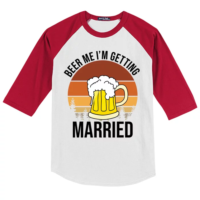 Beer Me I'm Getting Married Kids Colorblock Raglan Jersey