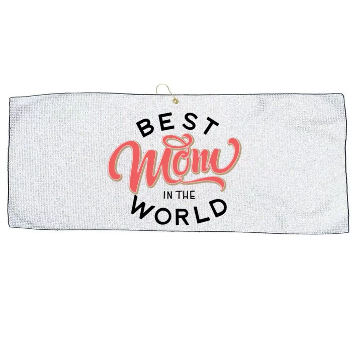 Best Mom In The World Gift Large Microfiber Waffle Golf Towel