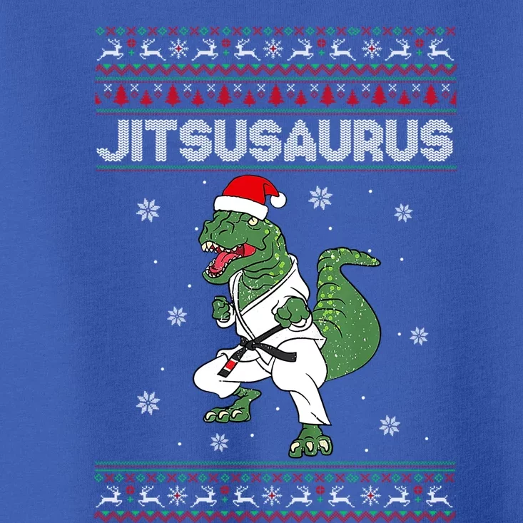 Brazilian Mma Jiu Jitsu Jitsusaurus Dinosaurs Ugly Christmas Great Gift Toddler T-Shirt