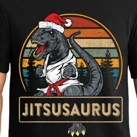 Brazilian Mma Jiu Jitsu Jitsusaurus Dinosaurs Christmas Gift Pajama Set