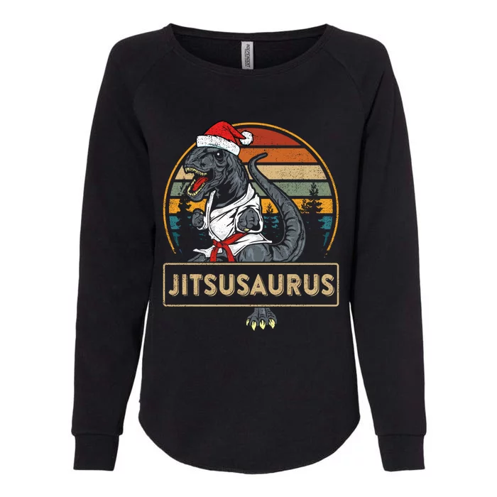 Brazilian Mma Jiu Jitsu Jitsusaurus Dinosaurs Christmas Gift Womens California Wash Sweatshirt