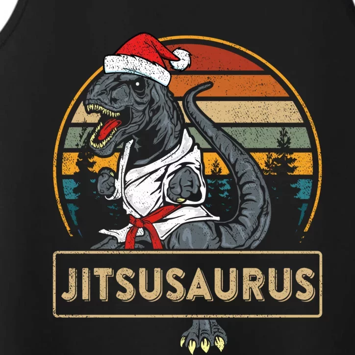 Brazilian Mma Jiu Jitsu Jitsusaurus Dinosaurs Christmas Gift Performance Tank