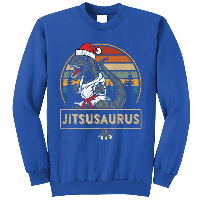 Brazilian Mma Jiu Jitsu Jitsusaurus Dinosaurs Christmas Gift Tall Sweatshirt