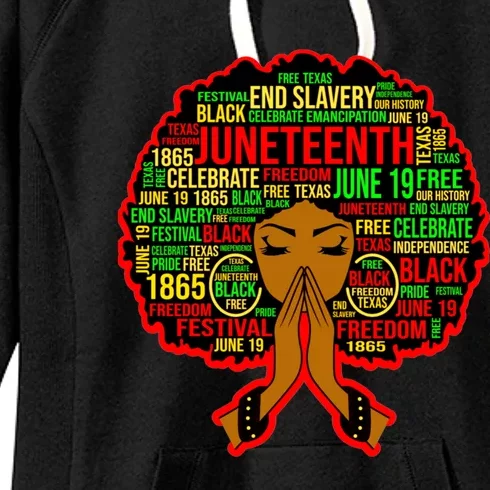 Black Magic Juneteenth Power Celebrate Freedom Fun Meaningful Gift Women's Fleece Hoodie