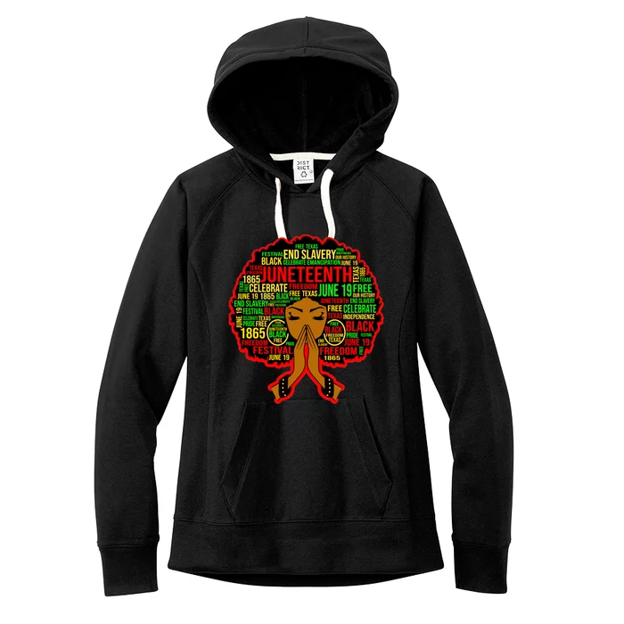 Black Magic Juneteenth Power Celebrate Freedom Fun Meaningful Gift Women's Fleece Hoodie