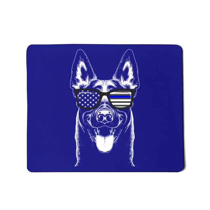 Belgian Malinois K9 Unit Thin Blue Line Flag Police Gift Cute Gift Mousepad