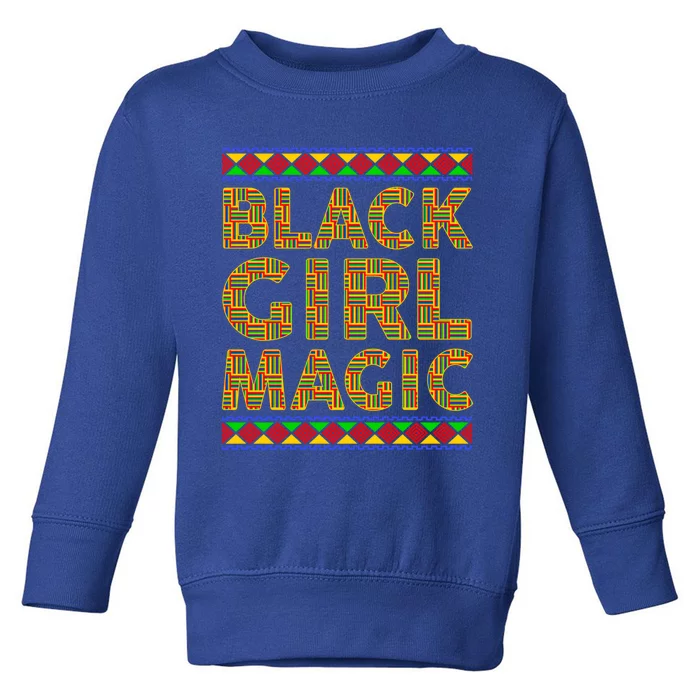 Black Magic Kente Afro Juneteenth Black History Month Gift Toddler Sweatshirt