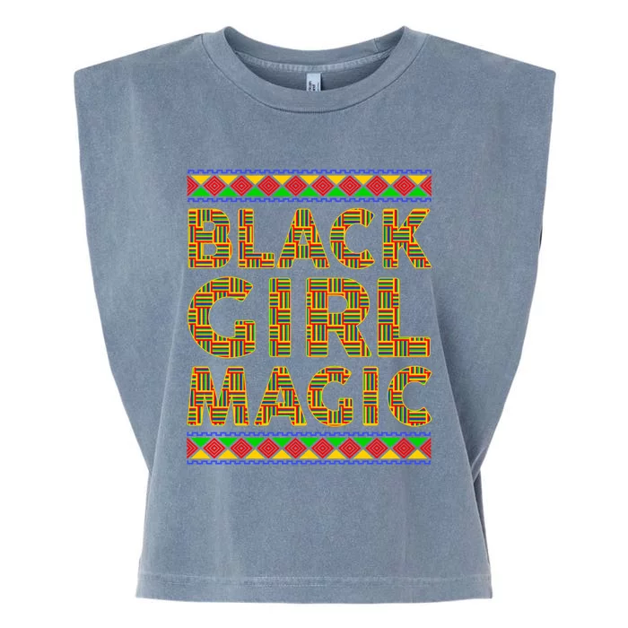 Black Magic Kente Afro Juneteenth Black History Month Gift Garment-Dyed Women's Muscle Tee