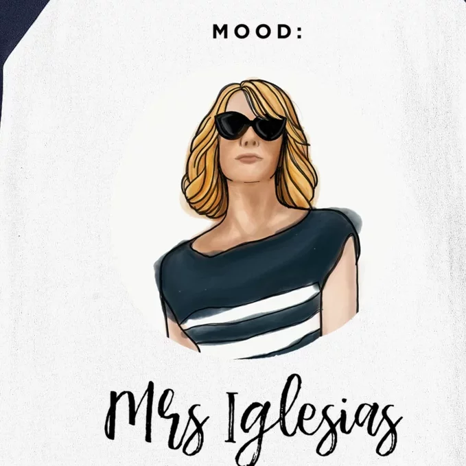 Bridesmaids Move Kristen Wiig Funny Mrs Iglesias Print Copy Baseball Sleeve Shirt