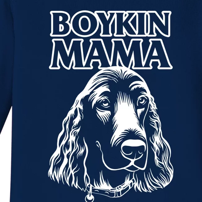 Boykin Mama Kin Spaniel Hunting Dog Mom Mothers Day Great Gift Baby Long Sleeve Bodysuit