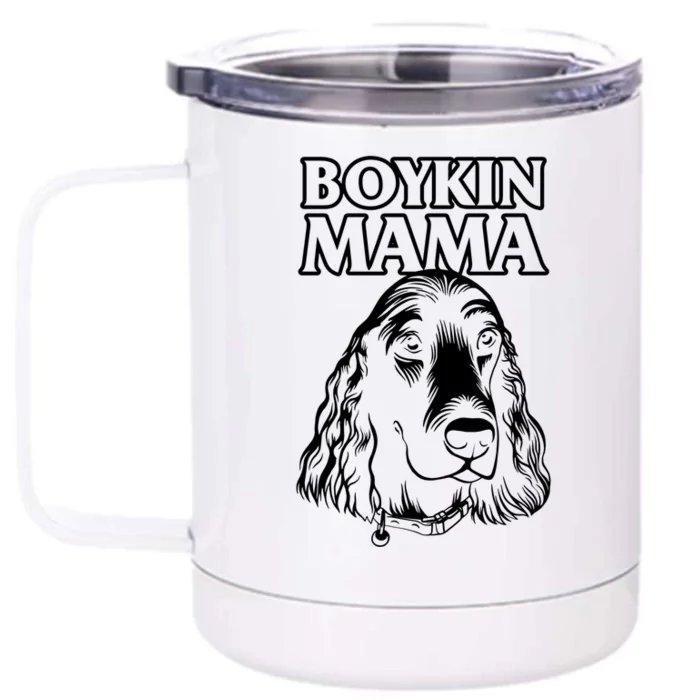 Boykin Mama Kin Spaniel Hunting Dog Mom Mothers Day Great Gift Front & Back 12oz Stainless Steel Tumbler Cup