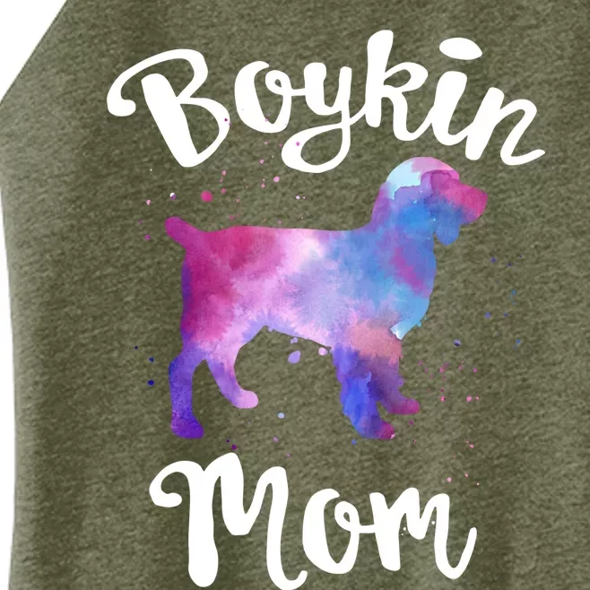 Boykin Mom Kin Spaniel Hunting Dog Mom Mama Mothers Day Funny Gift Women’s Perfect Tri Rocker Tank