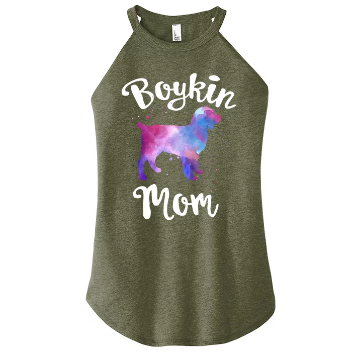 Boykin Mom Kin Spaniel Hunting Dog Mom Mama Mothers Day Funny Gift Women’s Perfect Tri Rocker Tank