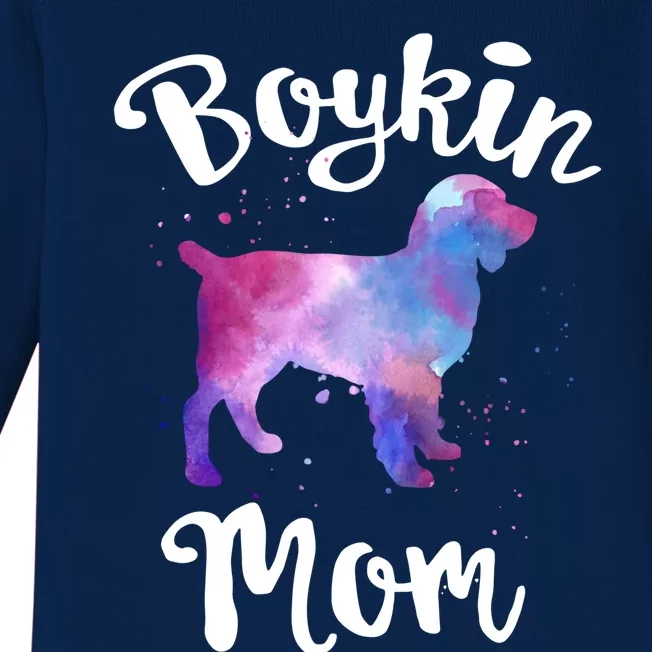 Boykin Mom Kin Spaniel Hunting Dog Mom Mama Mothers Day Funny Gift Baby Long Sleeve Bodysuit