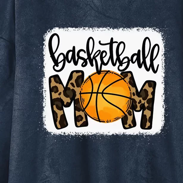 Basketball Mom Leopard Basketball Mama Hooded Wearable Blanket