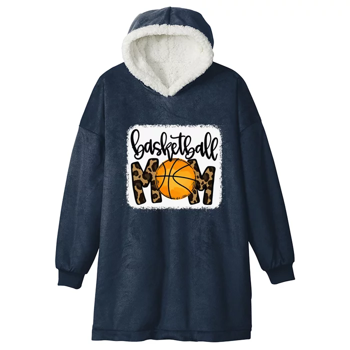 Basketball Mom Leopard Basketball Mama Hooded Wearable Blanket