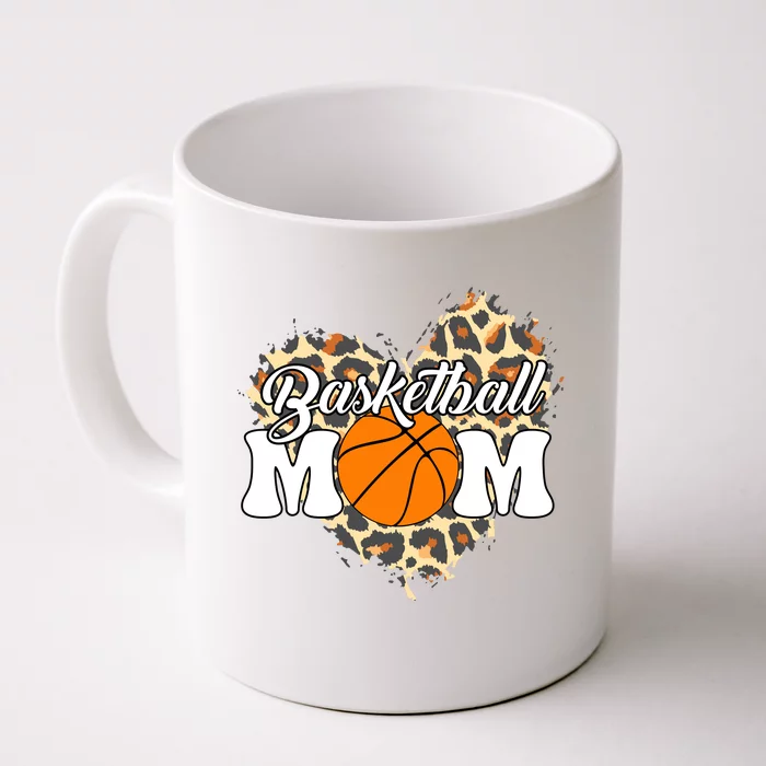 Basketball Mom Leopard Outfit Mother's Day Front & Back Coffee Mug